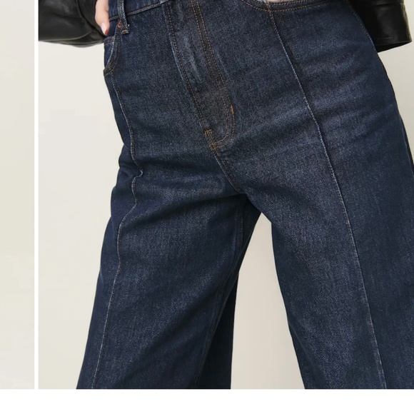 Reformation Cary High Rise Slouchy Wide Leg Jeans Blue - Size 26 - Picture 3 of 4